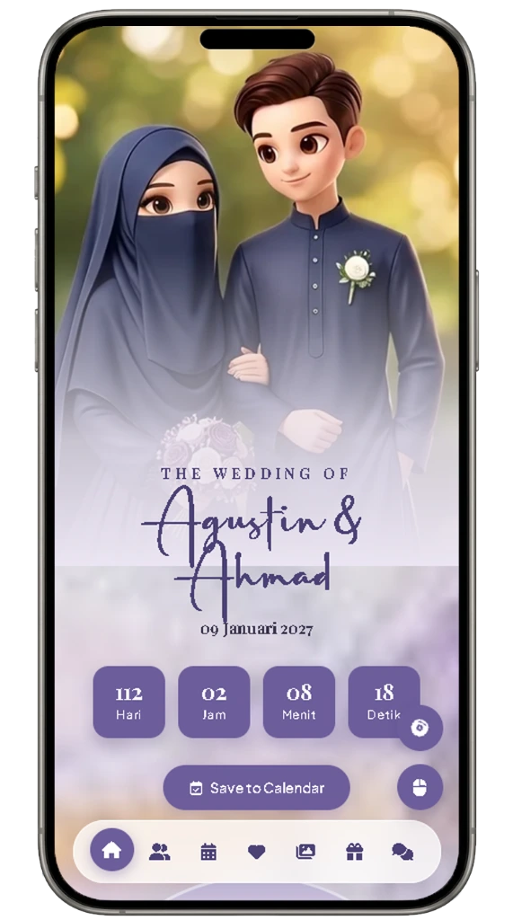Undangan Digital Animasi Syar'i & Countdown